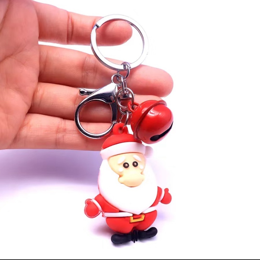 Santa Claus Christmas Keyring Pendant Keychain